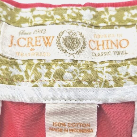 J Crew Weathered Broken-in Classic Twill Chino Shorts Womens Size 0 Salmon - Picture 5 of 11